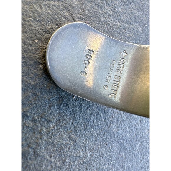 Kirk Stieff Pewter Floral Engraved Etched Vintage Cuff Bracelet 900- 6 - Picture 6 of 6